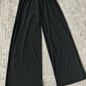 NWT CSC Studio Womens Pull On Pants Sz L Black High Rise Elastic Waist Stretch